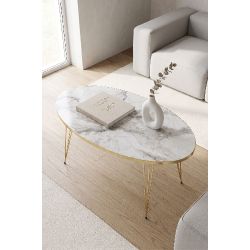 Elips Gold Detaylı Orta Sehpa
