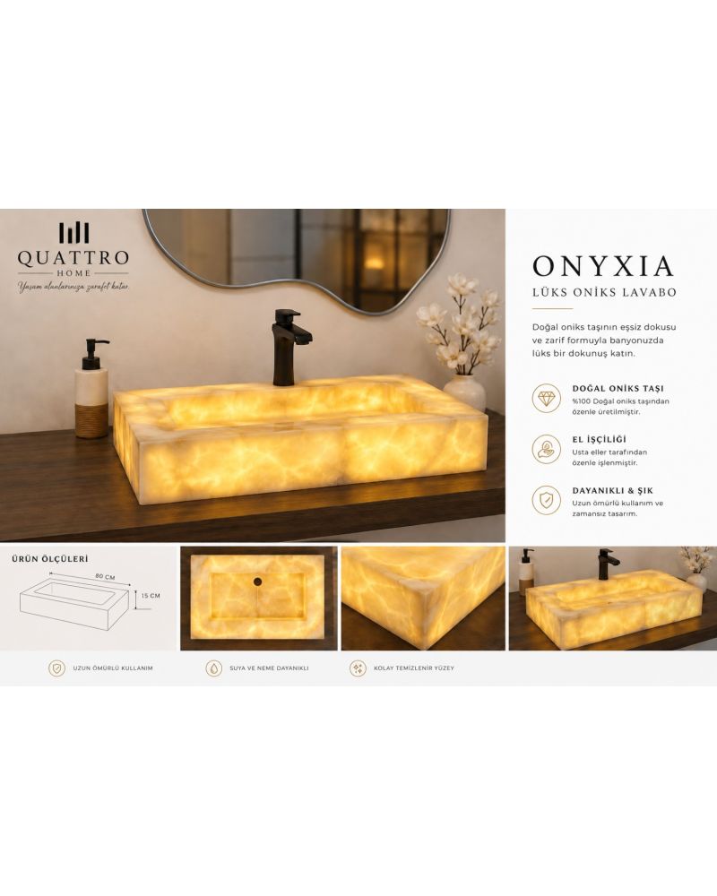 Onyxia Lüks Oniks Lavabo