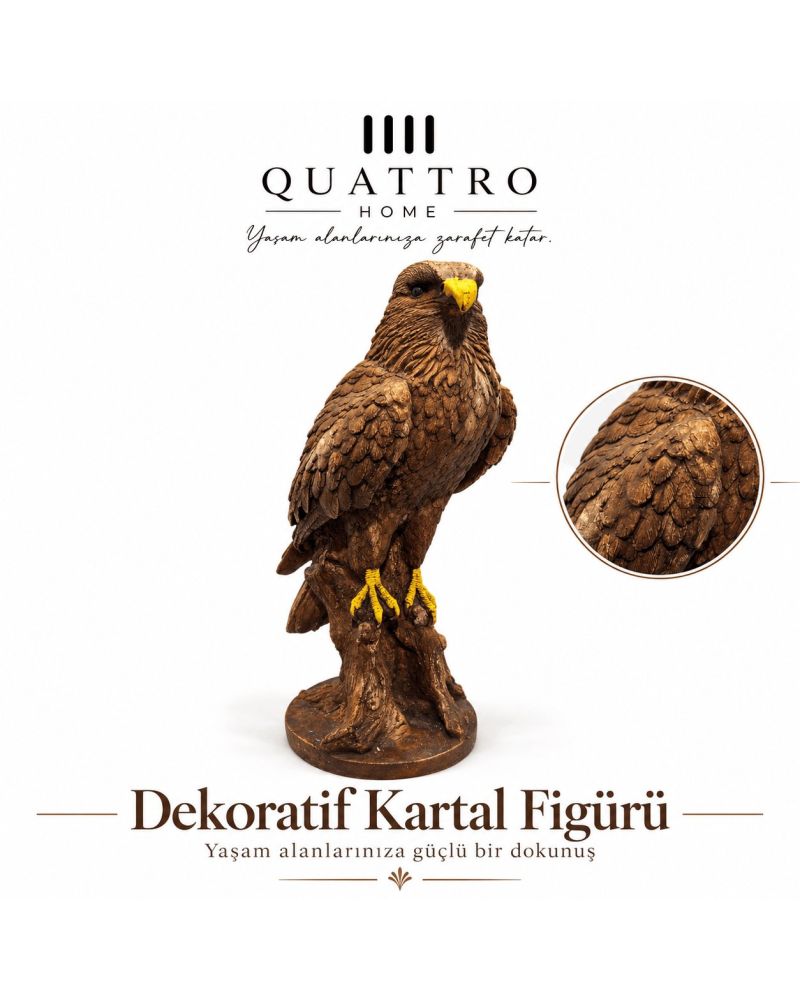Kartal Heykeli - Gerçekçi Figür-.Boyut: 70 cm