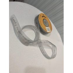 Yazılı Şeffaf Kurdele Mürdüm 20m 2.5cm