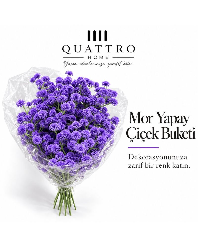 Mor Yapay Çiçek Demeti 60 cm-PAKET İÇERİSİNDE 10 DAL BULUNMAKTADIR 60CM CİPSO
