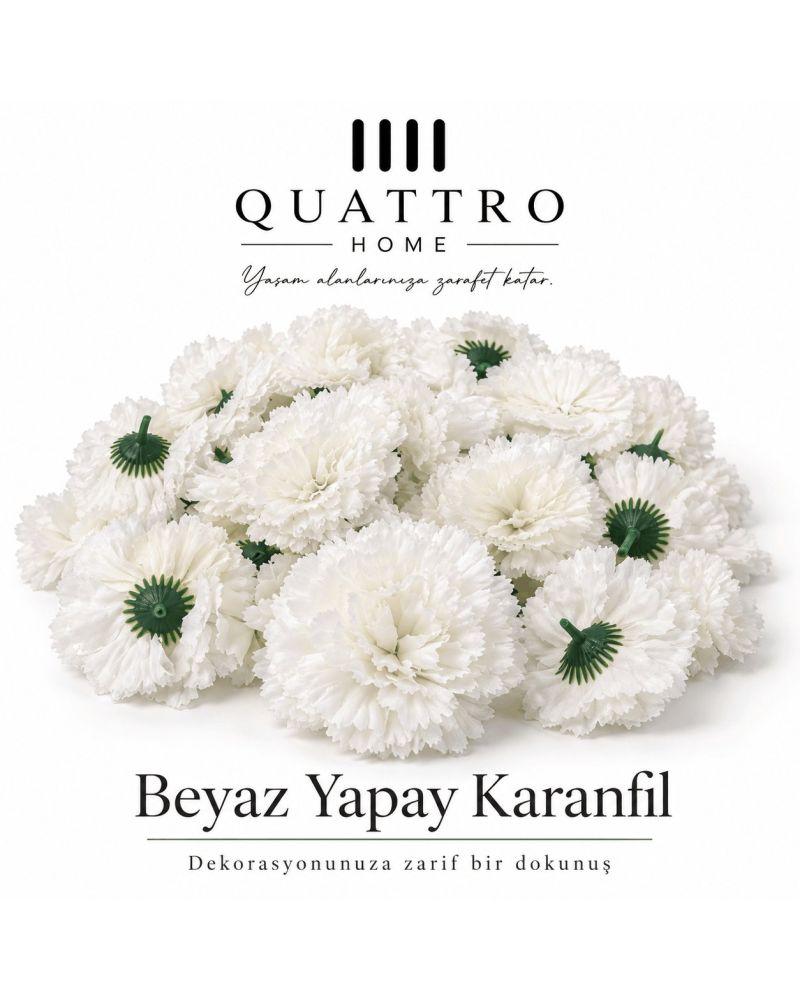 Beyaz Yapay Gerbera Çiçekleri 75 Adet