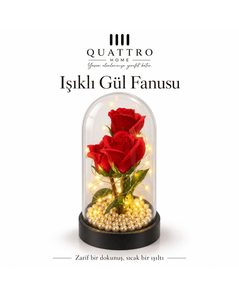 Sabun Güllü Dekoratif Fanus