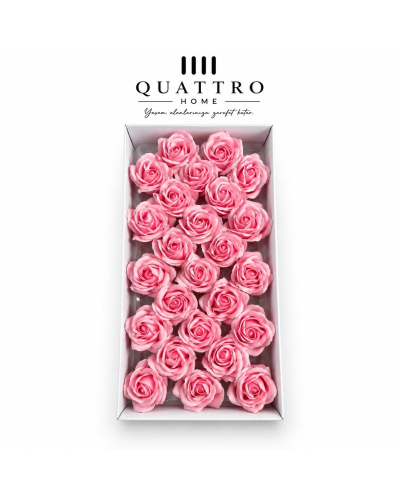 Pembe Sabun Gülleri 24 li Paket 9cm