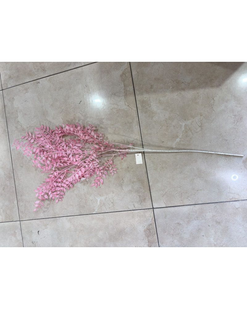 Açık Pembe Pastel Dal, 85 cm, 7 Dallı Yapay Koçanlı Dal