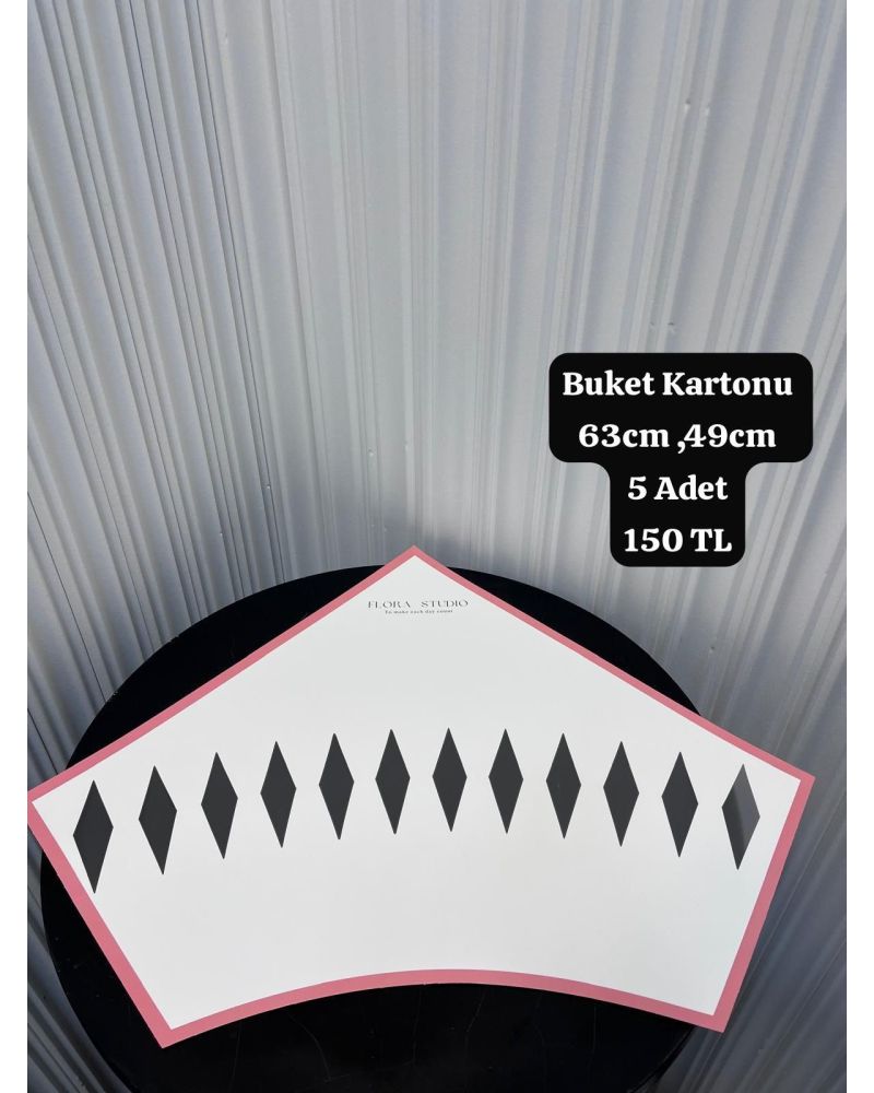 Pembe Buket Kartonu 5 Adet