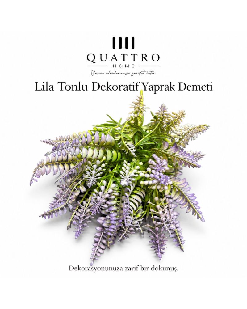 lila  Yapraklı Yapay Yeşillik - ( 3 paket )
