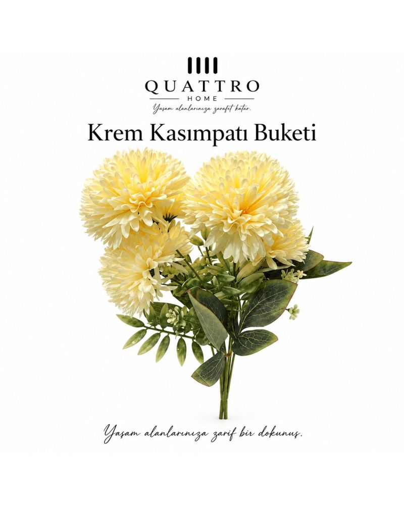 kasımpatı  sarı Buket - -7 dal ve yaprakli buket -
