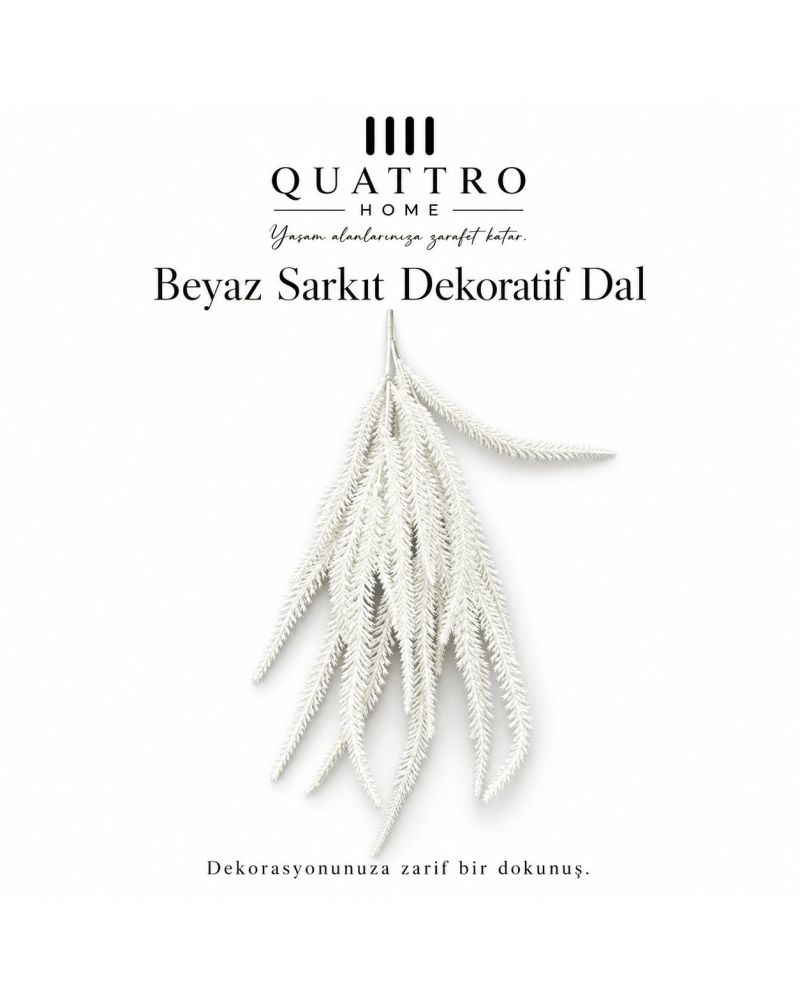 Beyaz Tavşan Otu Yapay Çiçek Dalı  ( 3 paket )