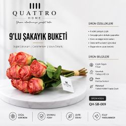 9lu Küçük Şakayık Buketi - Orta Mor-46 cm