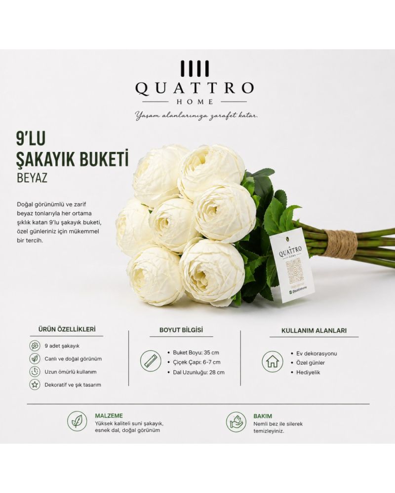 9lu Küçük Şakayık Buketi - Orta Mor