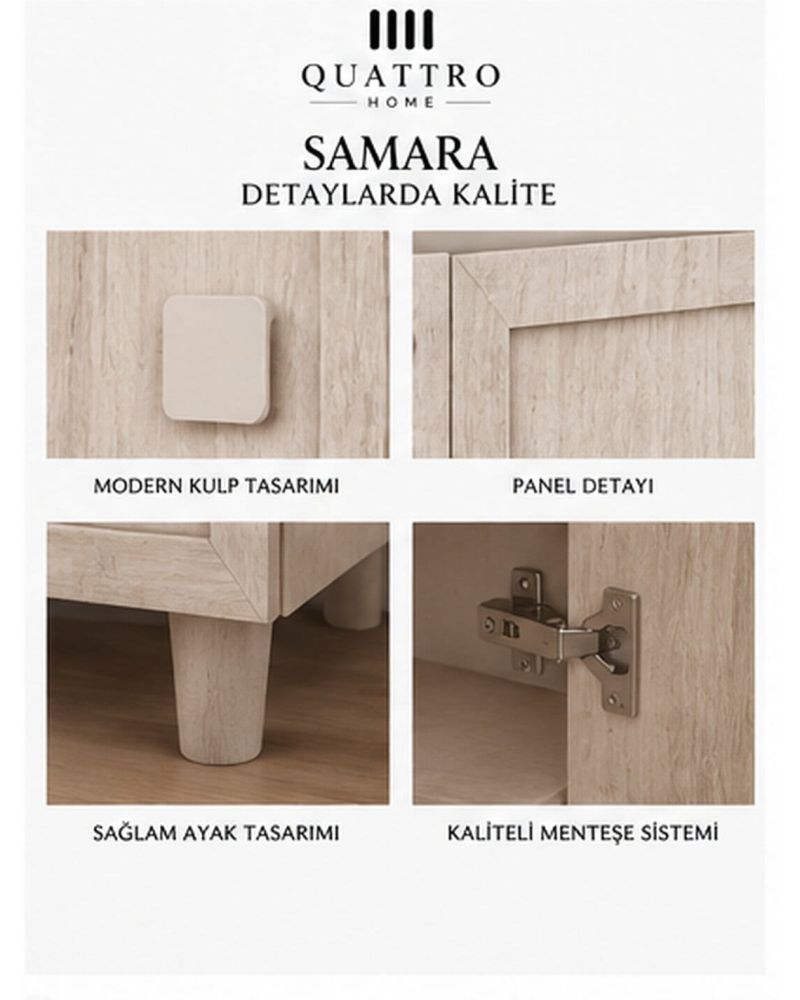 SAMARA 2 KAPAKLI DOLAP-Genişlik: 80 cm  Yükseklik: 208 cm  Derinlik: 54 cm-%100 MDF