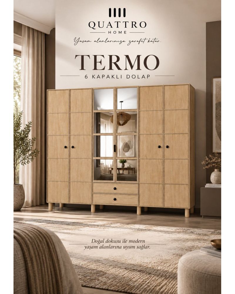 TERMO 6 KAPAKLI DOLAP-%100 MDF