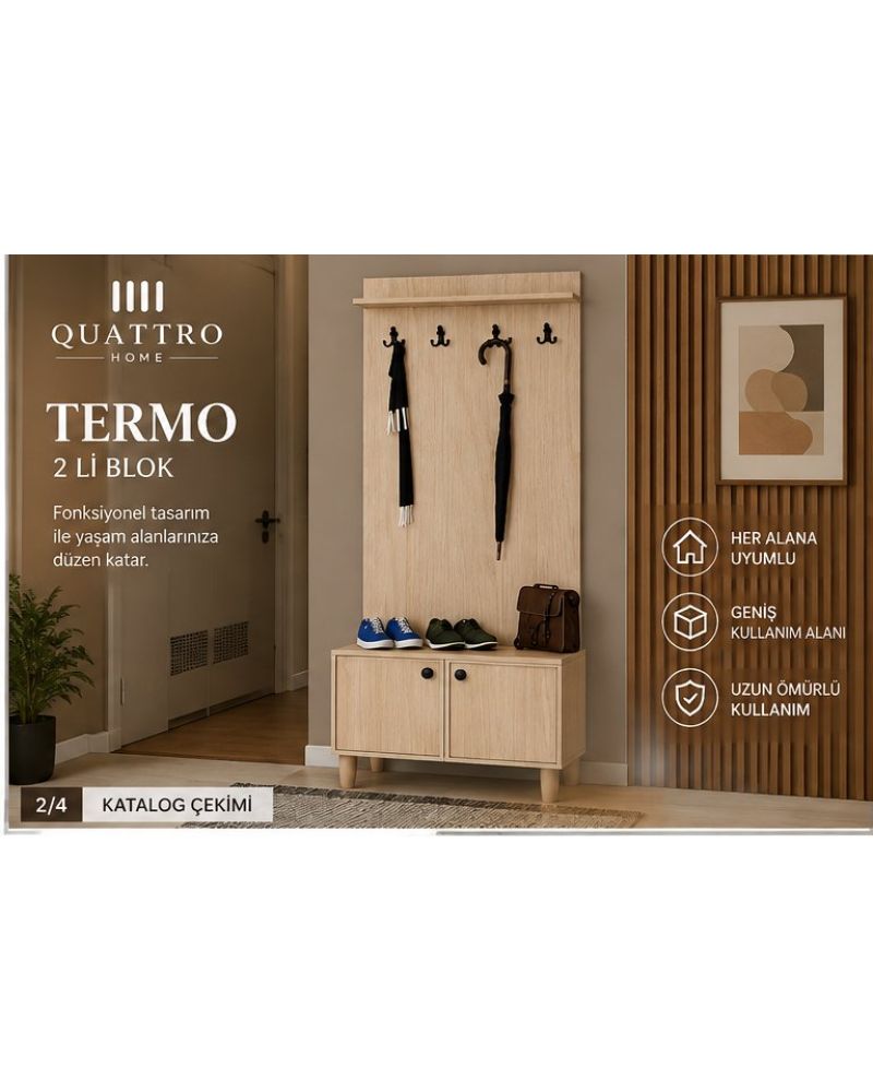 TERMO VESTİYER PORTMANTO-Genişlik: 80 cm  Yükseklik: 208 cm  Derinlik: 37 cm-%100 MDF