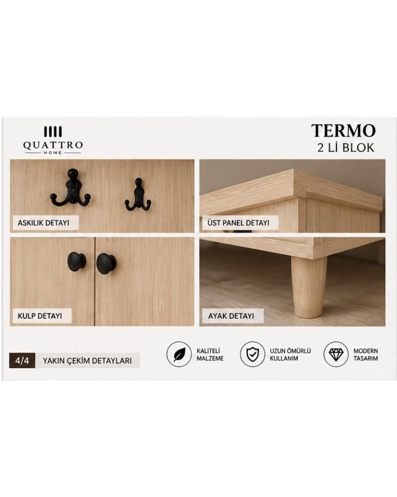 TERMO VESTİYER PORTMANTO-Genişlik: 80 cm  Yükseklik: 208 cm  Derinlik: 37 cm-%100 MDF