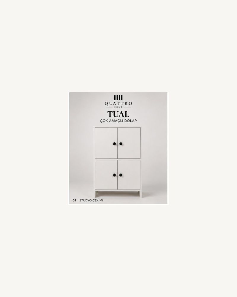 TUAL KAPAKLI DOLAP BEYAZ-Genişlik: 65 cm Yükseklik: 102 cm Derinlik: 35 cm --: %100 MDF