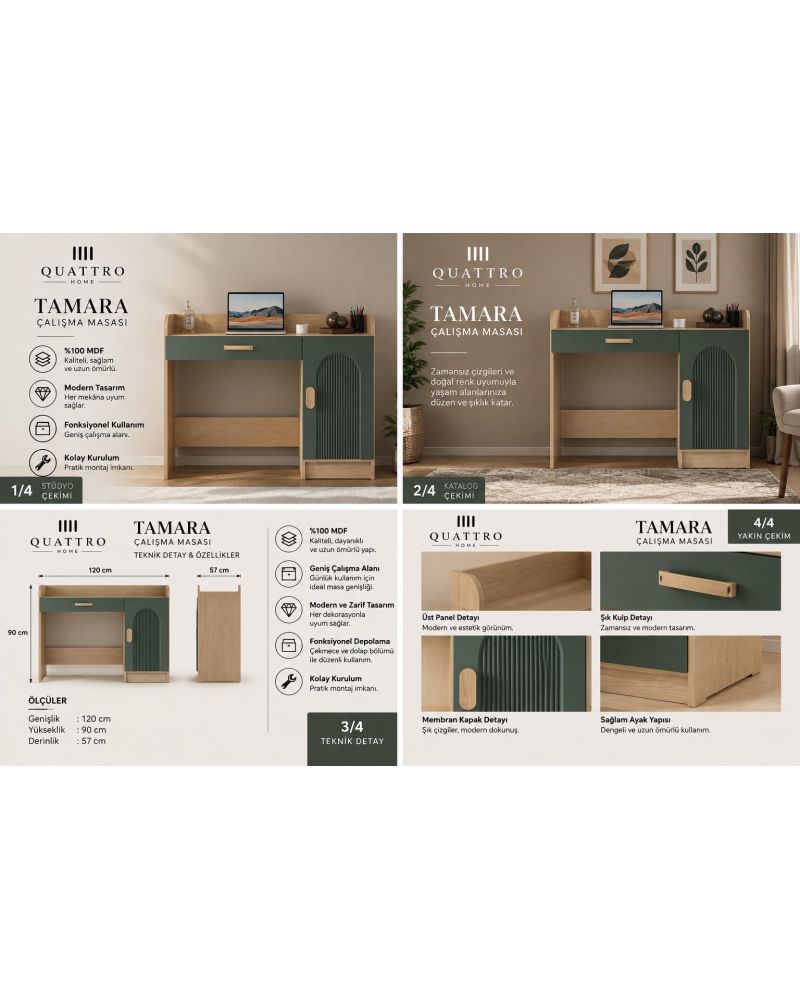 TAMARA ÇALIŞMA MASASI- %100 MDF