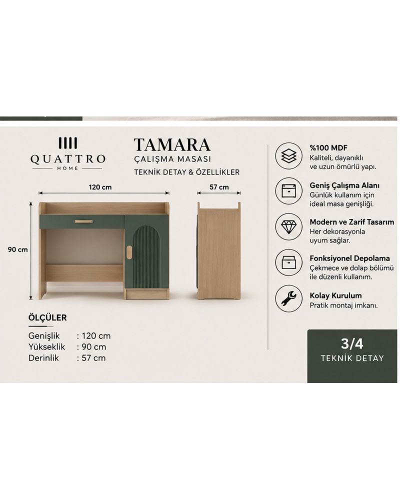 TAMARA ÇALIŞMA MASASI- %100 MDF