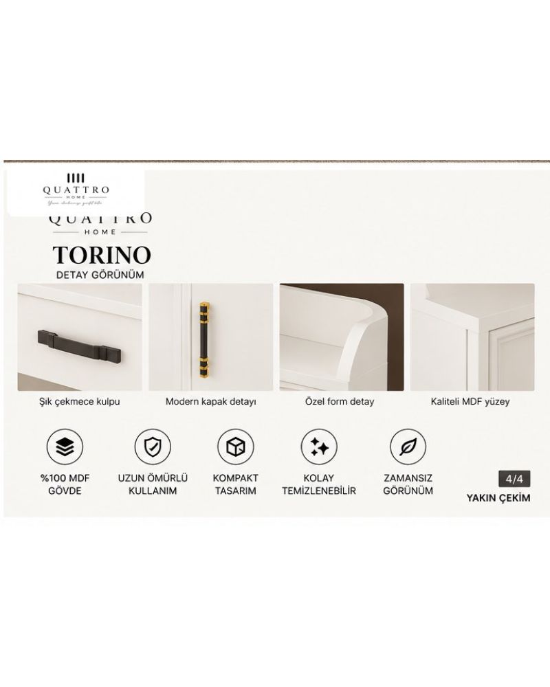 TORINO ÇALIŞMA MASASI-Genişlik: 120 cm Yükseklik: 90 cm Derinlik: 57 cm Malzeme: %100 MDF