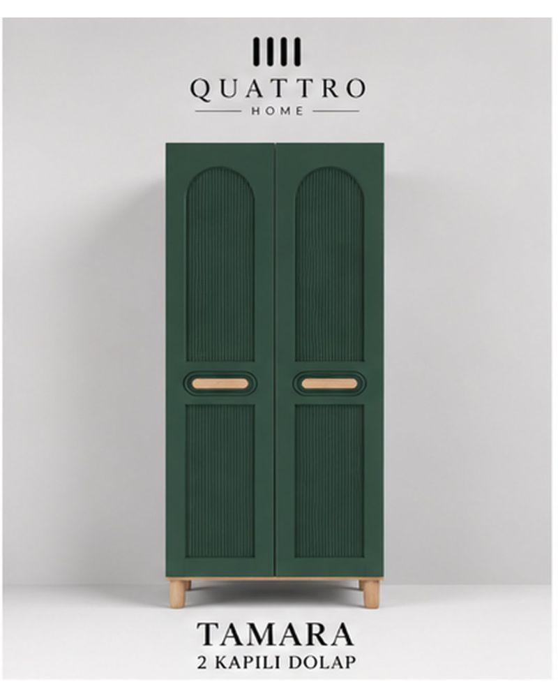 TAMARA 2 KAPAKLI DOLAP-Genişlik: 80 cm  Yükseklik: 208 cm  Derinlik: 54 cm-%100 MDF