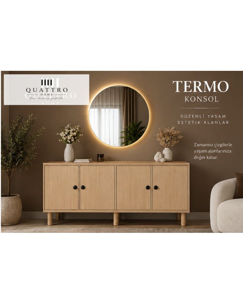 TERMO KONSOL KAPAKLI-Genişlik: 160 cm  Yükseklik: 80 cm  Derinlik: 41 cm-%100 MDF