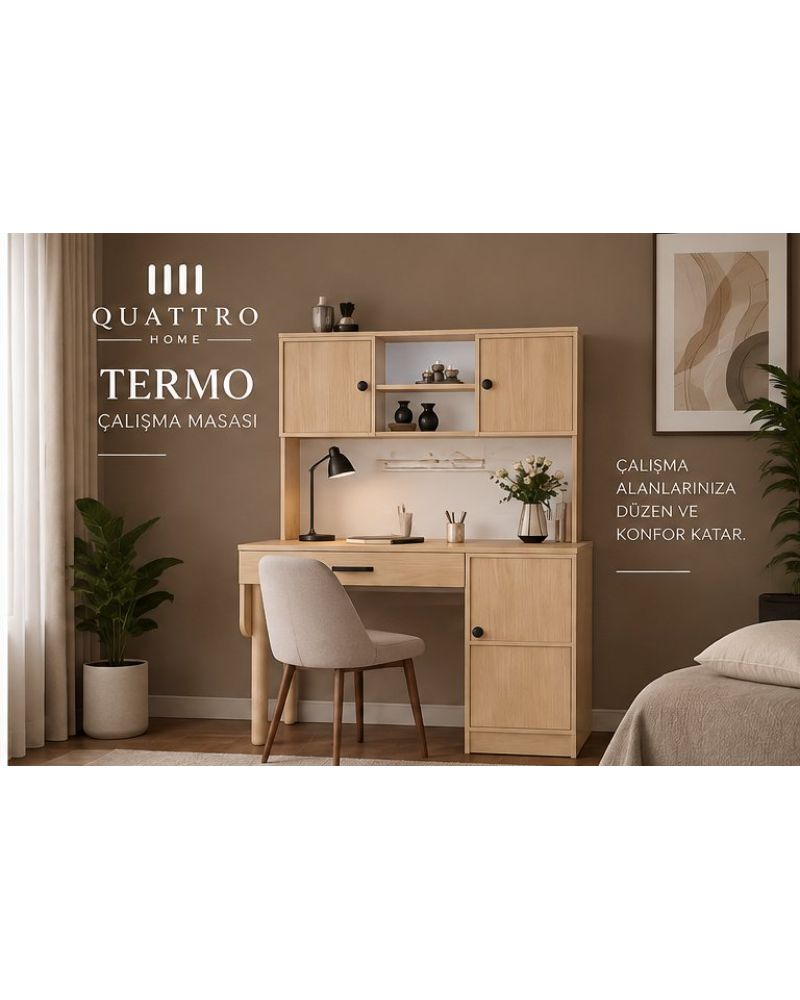 TERMO KİTAPLIKLI ÇALIŞMA MASASI- %100 MDF