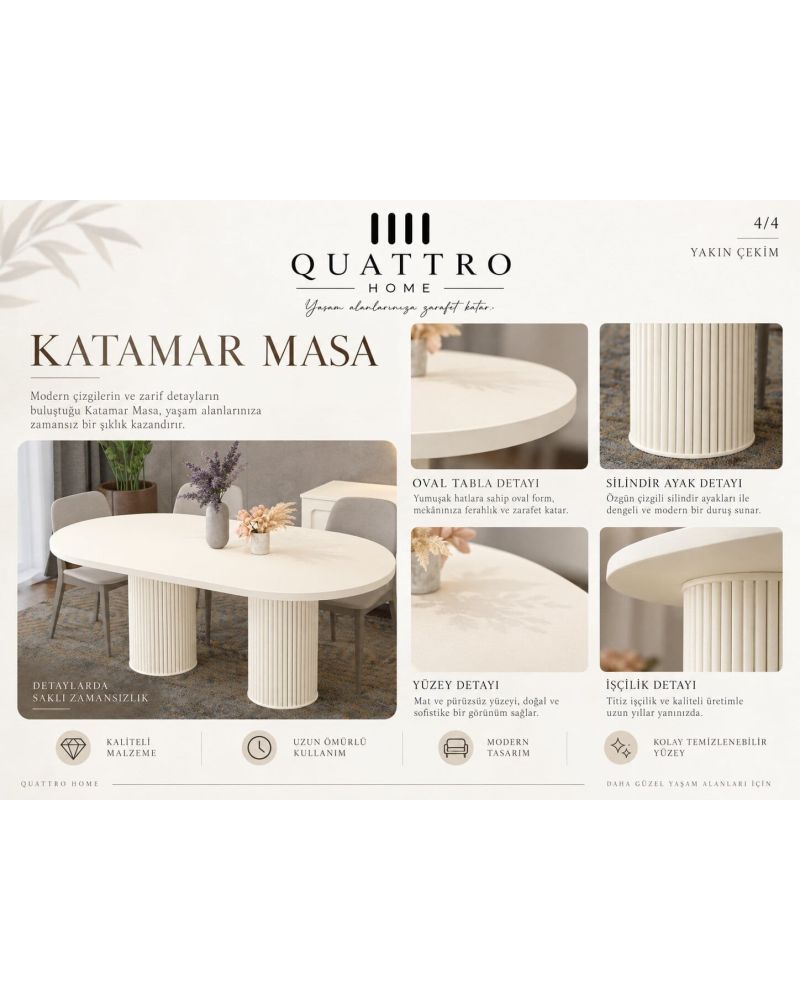 KATAMAR YEMEK MASASI-  %100 MDF