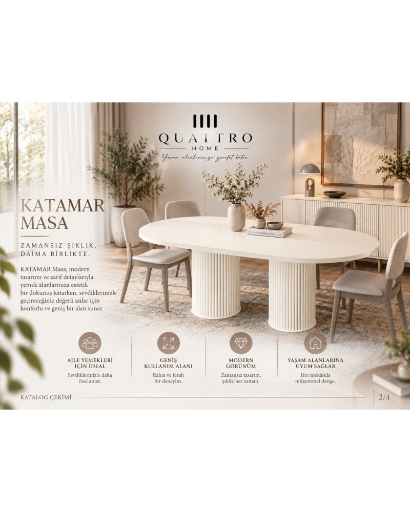 KATAMAR YEMEK MASASI-  %100 MDF