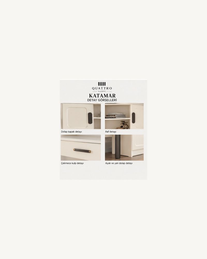 KATAMAR KİTAPLIKLI ÇALIŞMA MASASI-% 100 MDF -Genişlik: 120 cm Yükseklik: 185 cm Derinlik: 57 cm
