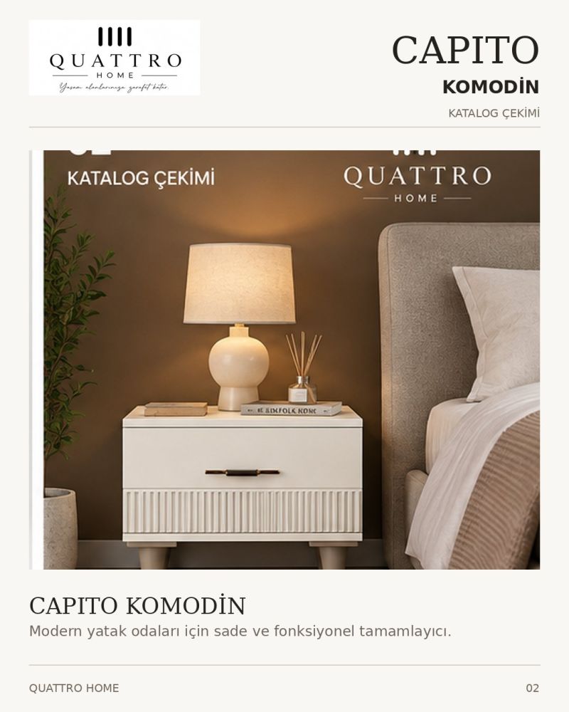 CAPITO KOMODİN - Genişlik 55 cm × Yükseklik 42 cm × Derinlik 41 cm-%100 MDF