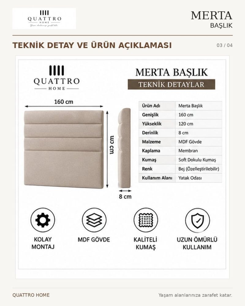 MERTA ÇİFT KİŞİLİK BAZA BAŞLIĞI