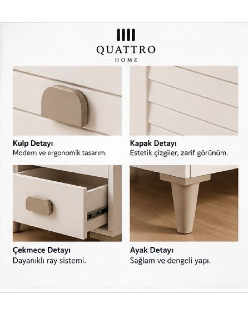 MERTA 3 KAPAKLI DOLAP-% 100 MDF-Genişlik: 120 cm Yükseklik: 208 cm Derinlik: 54 cm