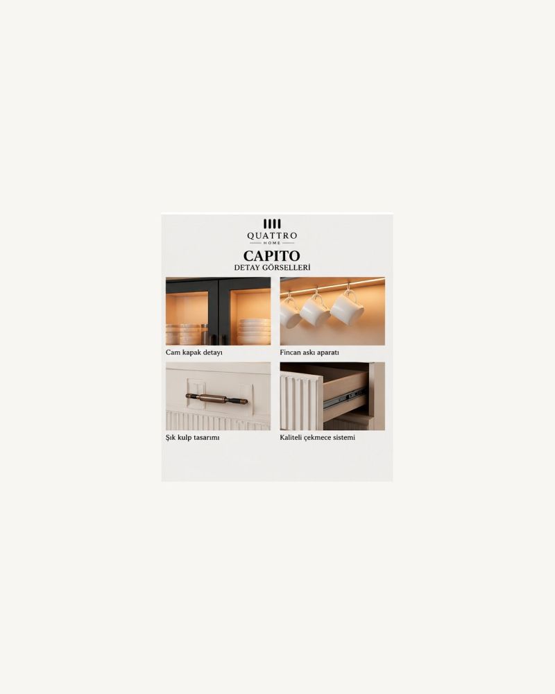 CAPITO 2 Lİ KAHVE KÖŞESİ-%100 MDF