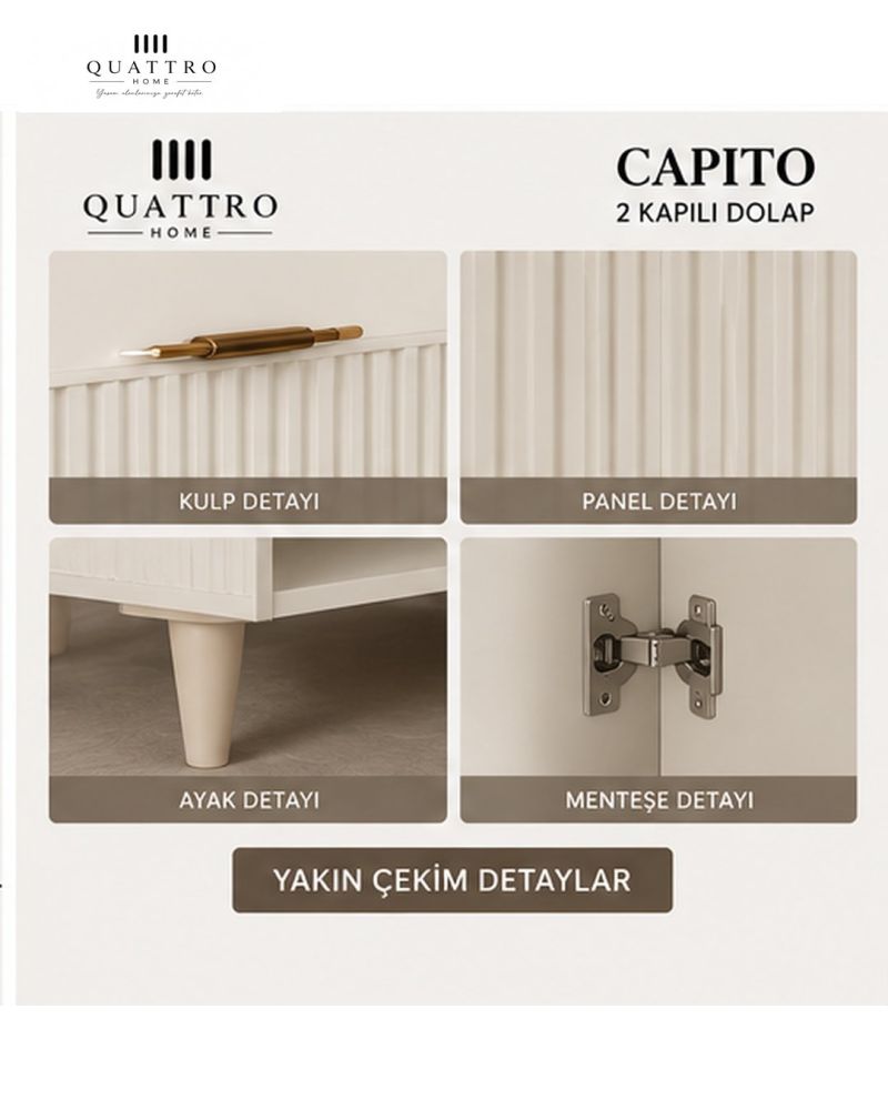 CAPITO 2 Lİ DOLAP-%100 MDF