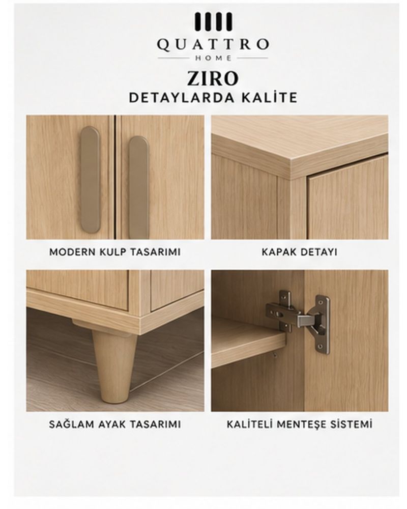 ZIRO 2 KAPAKLI DOLAP-Genişlik 80 cm, yükseklik 208 cm, derinlik 54 cm.-%100 MDF