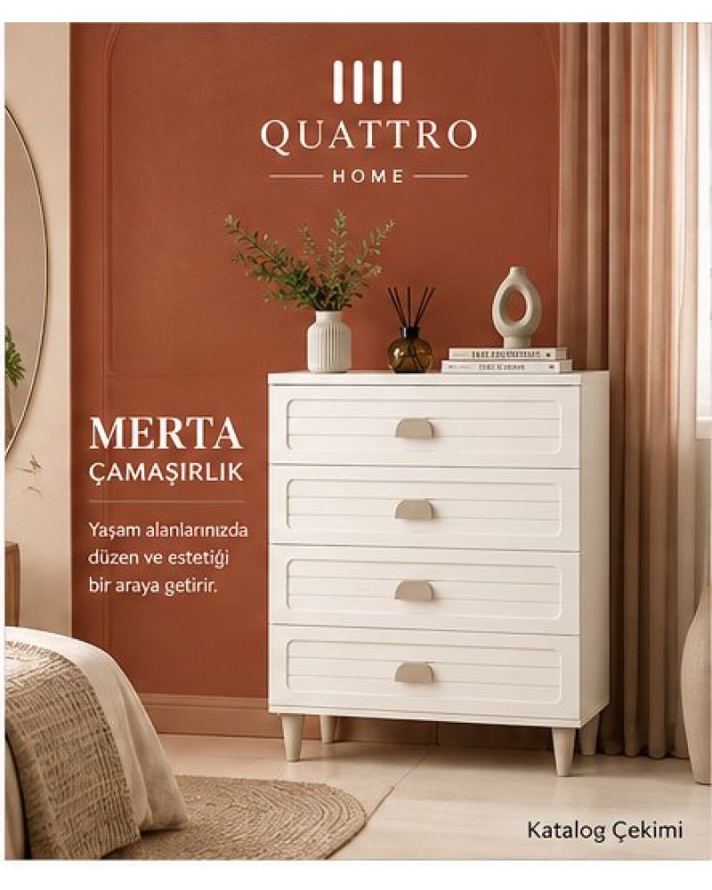 MERTA ÇAMAŞIRLIK-Genişlik: 80 cm Yükseklik: 100 cm Derinlik: 41 cm -% 100 MDF