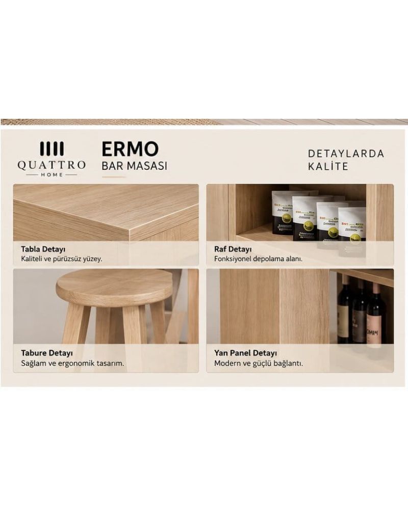 ERMO BAR MASASI % 100 MDF