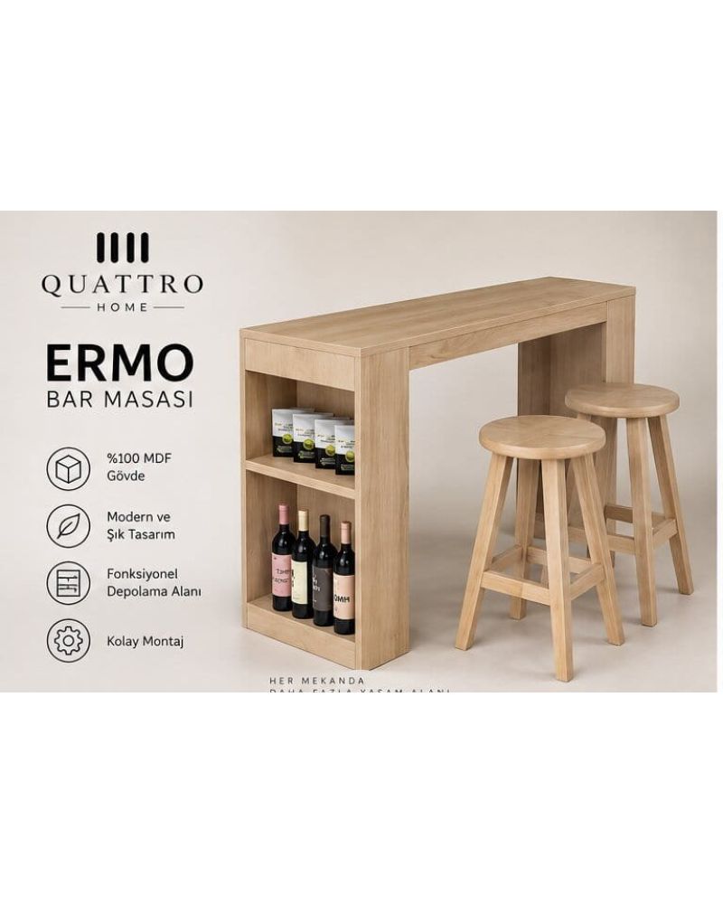 ERMO BAR MASASI % 100 MDF