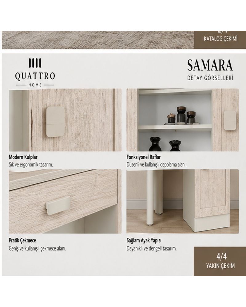 SAMARA KİTAPLIKLI ÇALIŞMA MASASI- %100 MDF