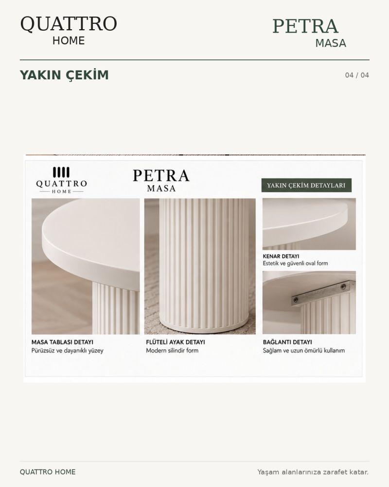 PETRA YEMEK MASASI-Genişlik: 180 cm  Yükseklik: 77 cm  Derinlik: 92 cm-%100 MDF