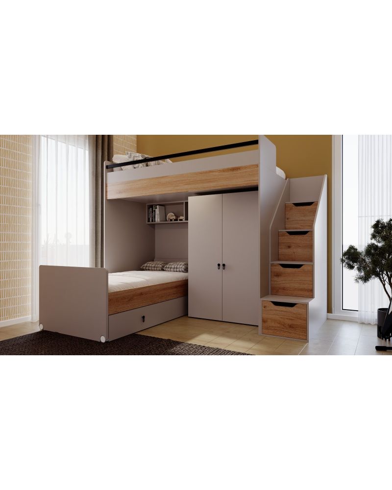 Craft Compact RANZA (MERDİVEN İLE BİRLİKTE. 2 KAPILI DOLAP .GENİŞ MASA .  .KARYOLA 90X190 .