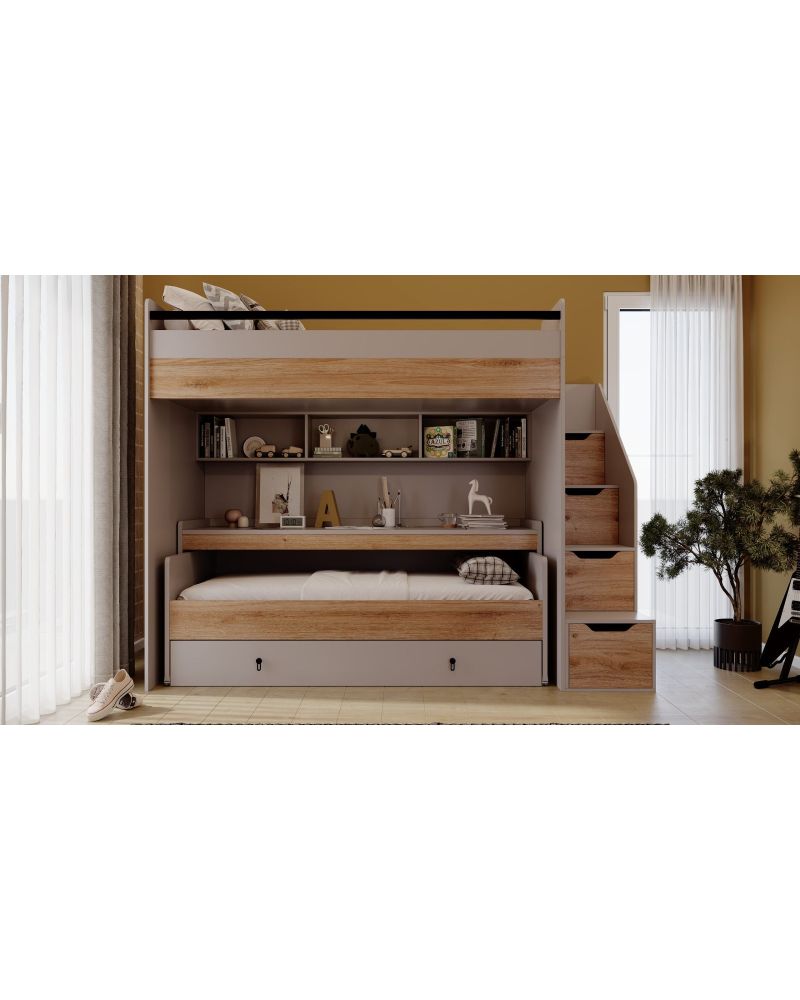 Craft Compact RANZA (MERDİVEN İLE BİRLİKTE. 2 KAPILI DOLAP .GENİŞ MASA .  .KARYOLA 90X190 .