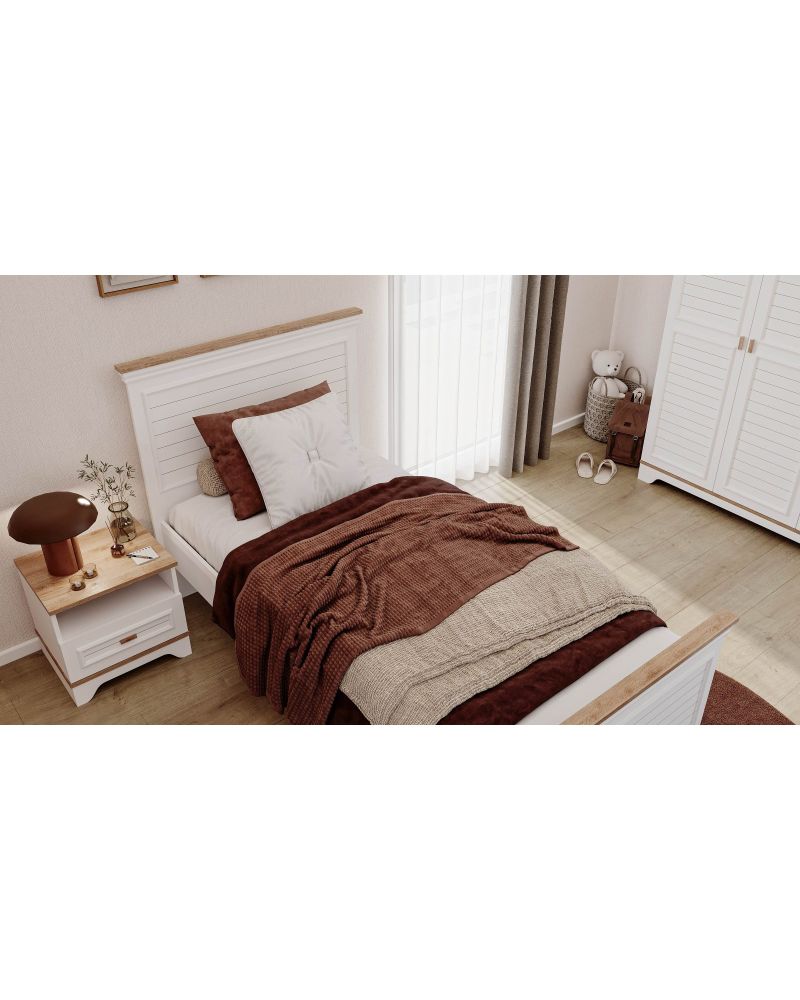 Letto Genç Odası Takımı(4 Kapılı Dolap+Karyola 100x200+Komodin+Çalışma Masası ve Üst Ünite+Kitaplık+Şifonyer+ayna )