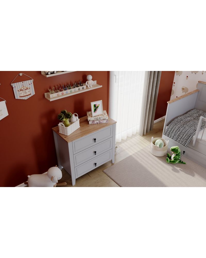 Craft Bebek Odası Takımı ( 3 kapılı dolap+şifonyer+şif aynası+bebe karyola )