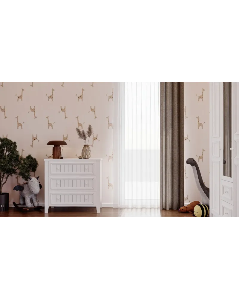 Lora Bebek Odası Takımı (3 Kapılı Dolap+bebe Karyola +Şifonyer+ayna )