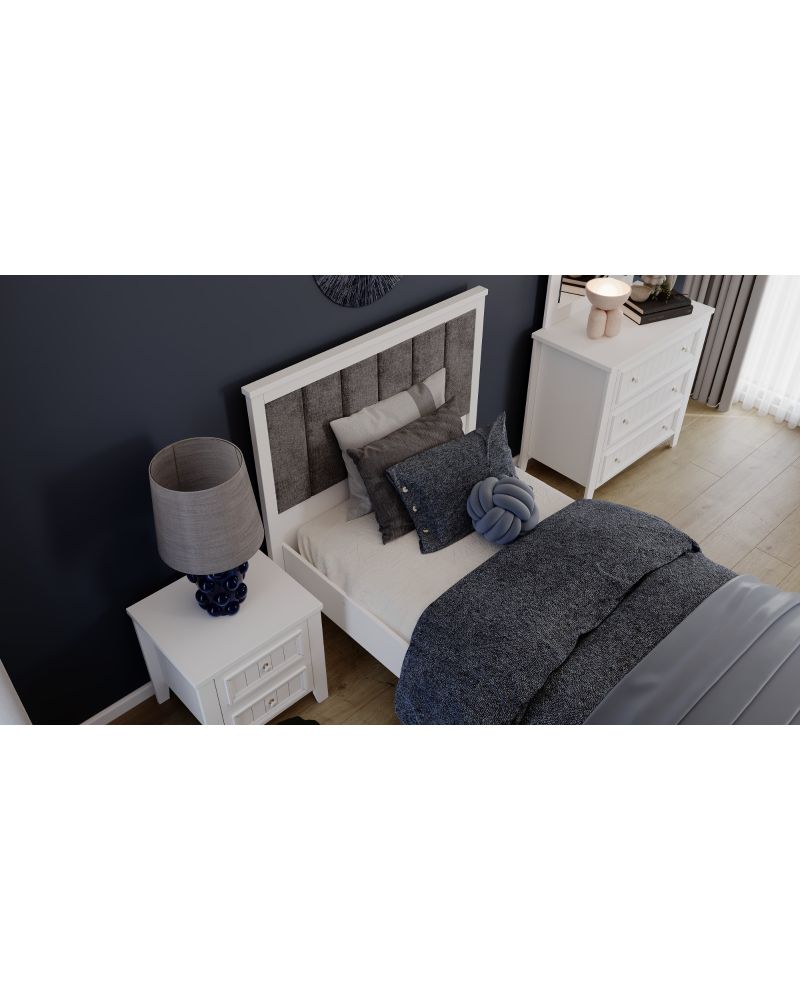Lora Genç Odası Takımı (4 Kapılı Dolap+Karyola 100x200+Komodin+Çalışma Masası ve Üst Ünite+Kitaplık+Şifonyer+ayna )