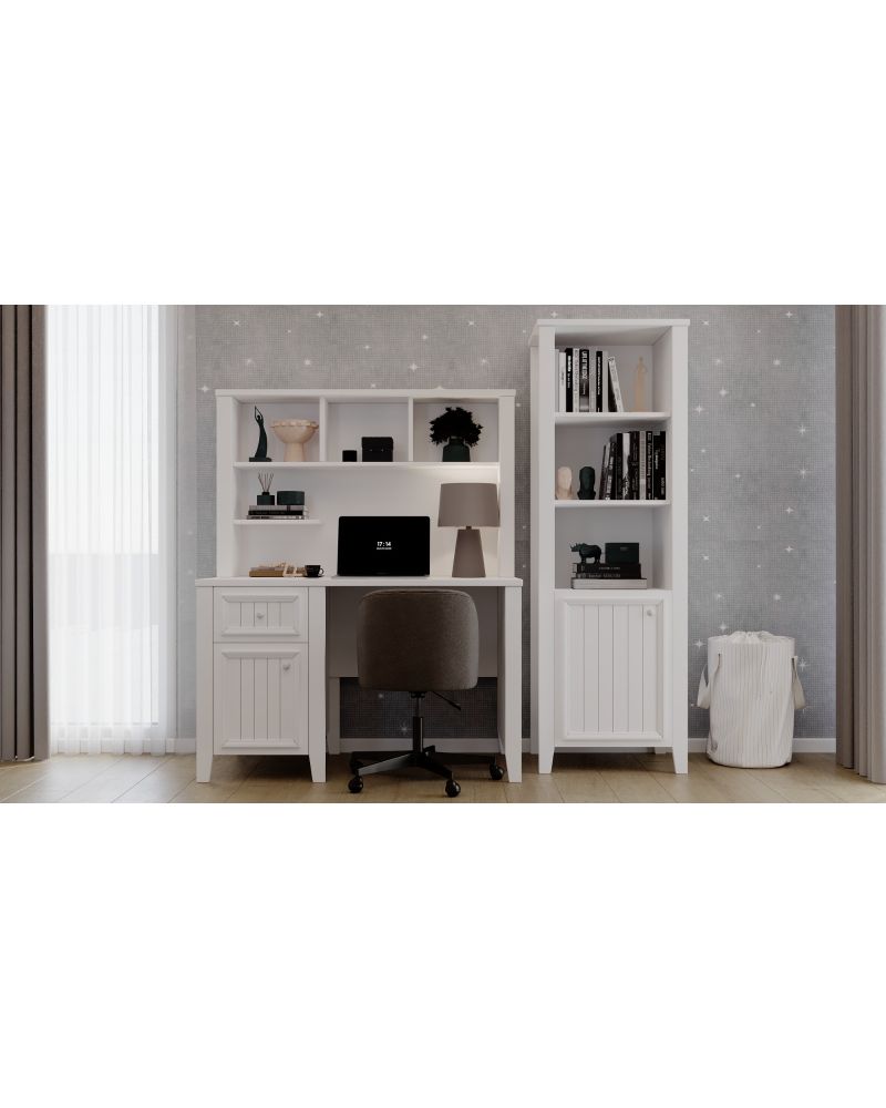 Lora Genç Odası Takımı (4 Kapılı Dolap+Karyola 100x200+Komodin+Çalışma Masası ve Üst Ünite+Kitaplık+Şifonyer+ayna )