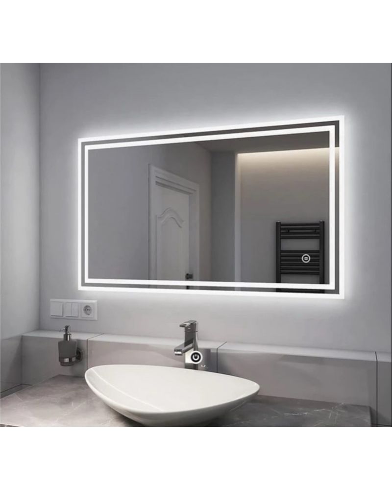 Dokunmatik Dimmer Özellikli LED Işıklı Banyo Aynası