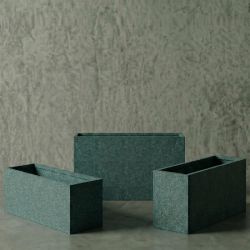 ECKIG Hafif Beton Saksı - Yeşil