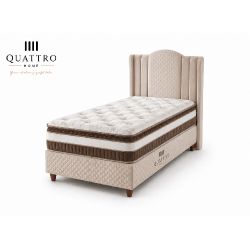 Bahama Premium Tek Kişilik Yatak Seti Ortopedik Pocket Yaylı Sandıklı Baza Başlık Takımı 30 cm
